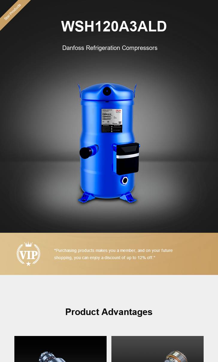 Danfoss Compressor WSH120A3ALD, technical parameters pdf, structure diagram